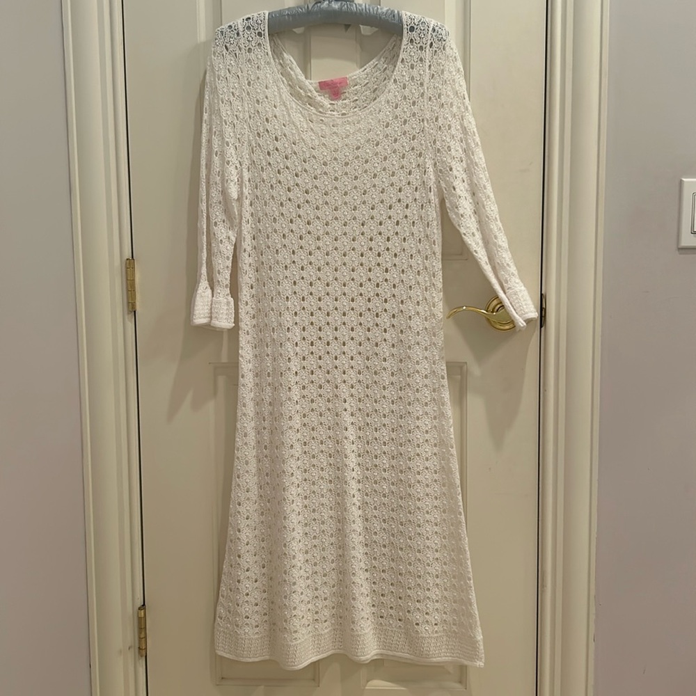 Lilly Pulitzer whited crocheted dress